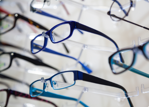 designer eyeglasses display